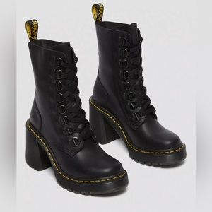 Dr. Martens Black Chesney Heeled Boots